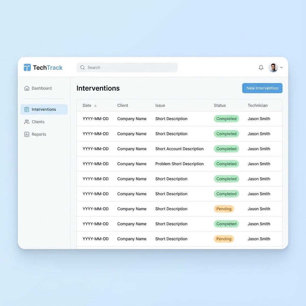 Tracker Interventi Demo